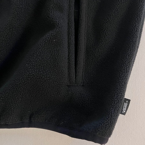 Vans Thatcher Vest Men’s Medium – Black/Dirt Fleece Zip-Up Skate Streetwear EUC - Picture 4 of 4